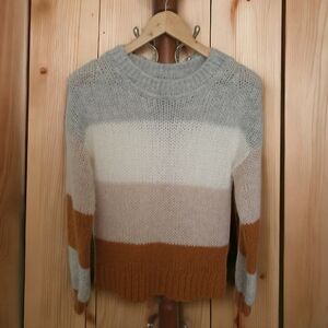 GAP Women's Pullover Long Sleeve Crew Neck Multi Color Sweater Small